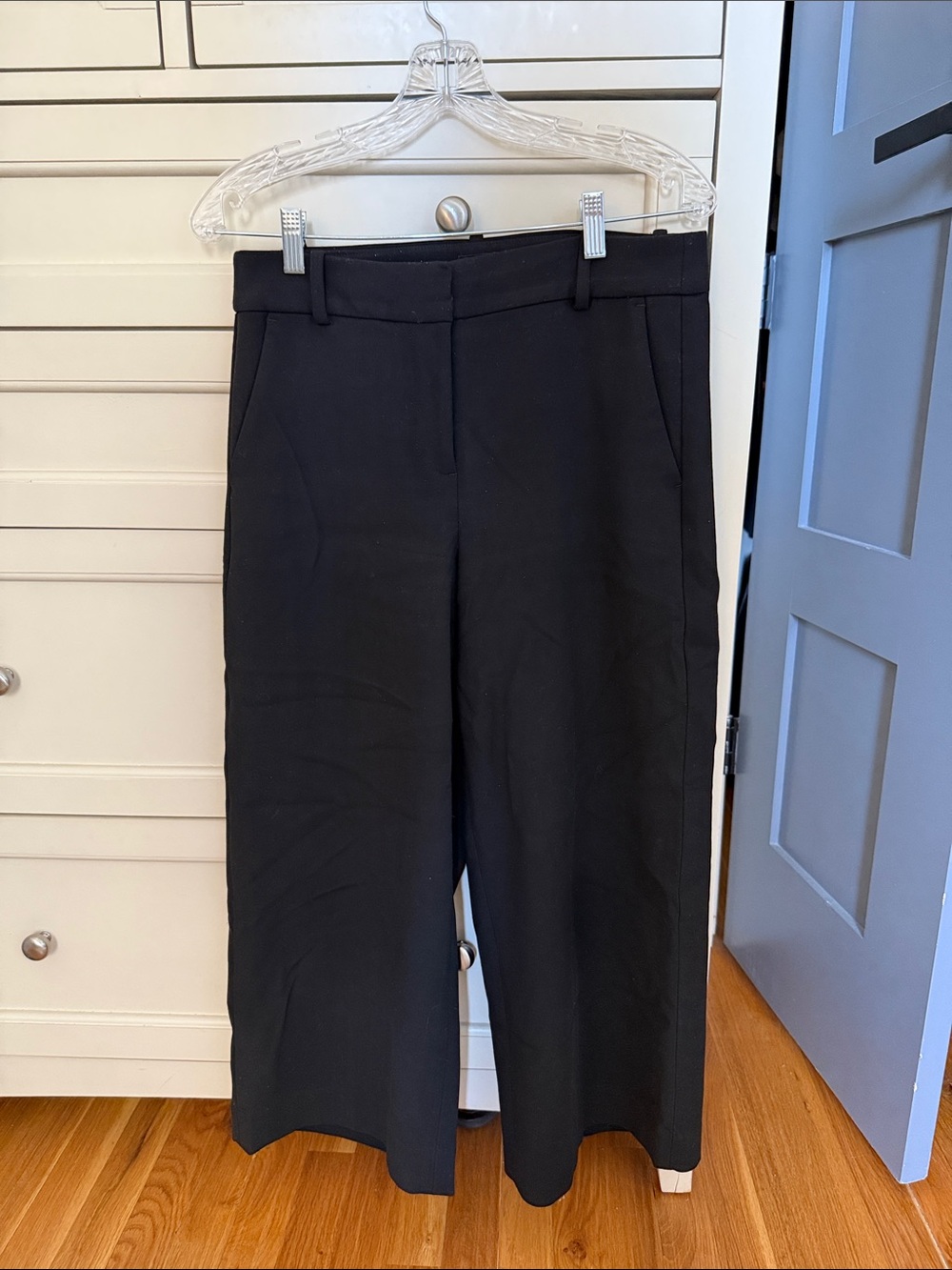 J. Crew Black Wide-Leg Women's Trousers